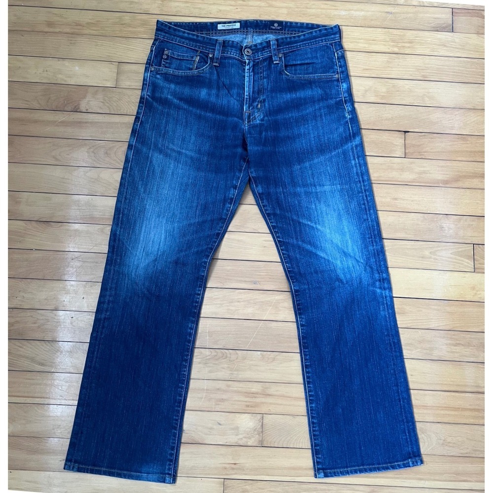 AG Adriano Goldschmied The Protege Mens Straight Leg Jeans Blue 32x34 Made USA